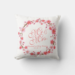 Personlig Cherry Blommar WAN Bröllop Pillow Kudde