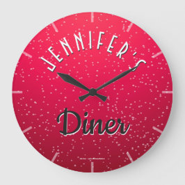 Personlig Cherry Soda Retro Middag Clock Stor Klocka