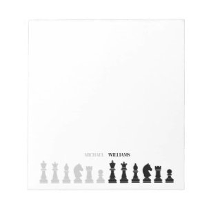 Personlig Chess Biet Black White Anteckningsblock