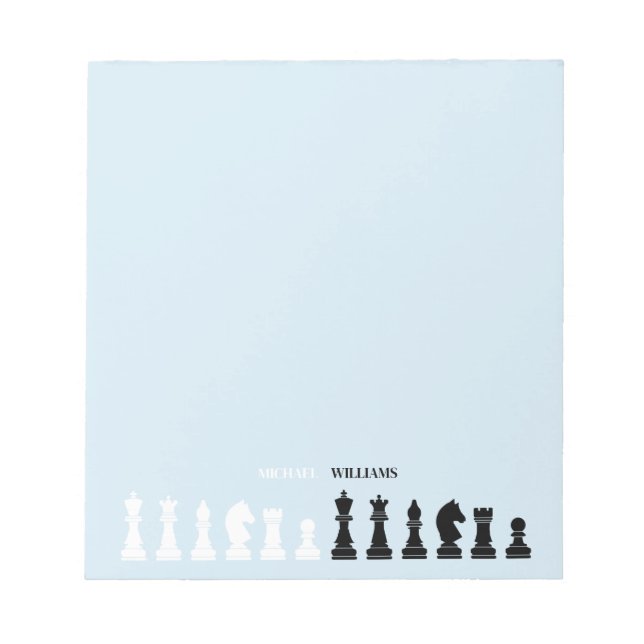 Personlig Chess Biet Blue Anteckningsblock (Framsida)