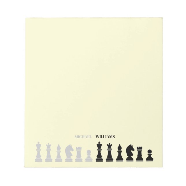 Personlig Chess Biet Gult Anteckningsblock (Framsida)