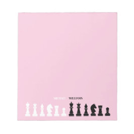 Personlig Chess Biet Rosa Anteckningsblock