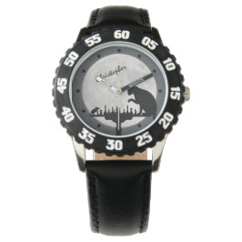 Personlig Chess Full Moon Cat in Mouse Game Kids Armbandsur