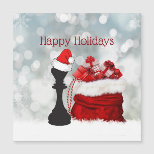 Personlig Chess jultomte Magnetic Card