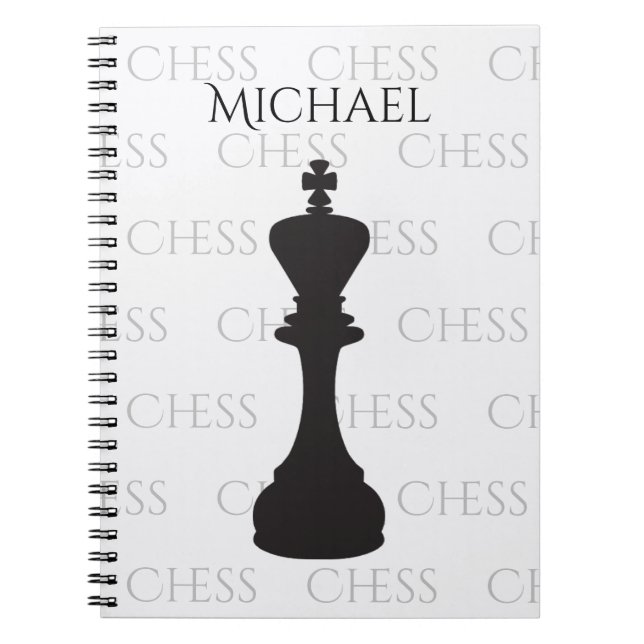 Personlig Chess Kung Classic Biet Modern Anteckningsbok (Framsidan)