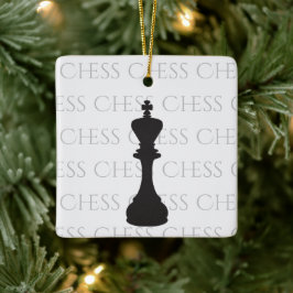 Personlig Chess Kung Classic Biet Modern Julgransprydnad Keramik