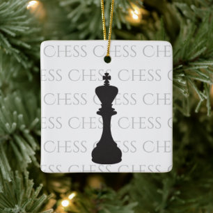 Personlig Chess Kung Classic Biet Modern Julgransprydnad Keramik