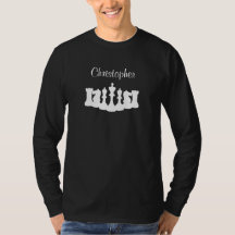 Personlig Chess Långärmad Shirt för manar