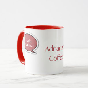 Personlig Chestnut Red Tal Bubble Coffee Mugg