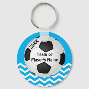 Personlig Chevron Billigt Soccer Gifts for Girls Nyckelring