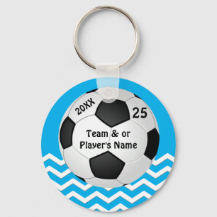 Personlig Chevron Billigt Soccer Gifts for Girls Nyckelring