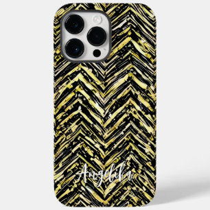 Personlig Chevron Black och Guld Namn
