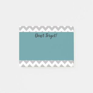 Personlig Chevron & Teal Post it Notes Post-it Block