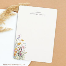 Personlig Chic Blommig Elegant Brevkort