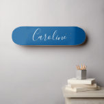 Personlig Chic Calligraphy Namn Cobalt Blue Mini Skateboard Bräda 18,5 Cm<br><div class="desc">Minimalistisk skripttypografi Namn i Cobalt Blue Skateboard</div>