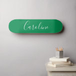 Personlig Chic Calligraphy Namn Kelly Grönt Mini Skateboard Bräda 18,5 Cm<br><div class="desc">Minimalistisk skripttypografi Namn i Kelly Grönt Skateboard</div>