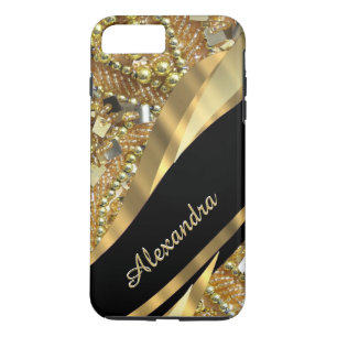 Personlig chic elegant svart och guld