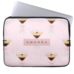 Personlig Chic Espresso Cocktail Mönster Laptop Fodral