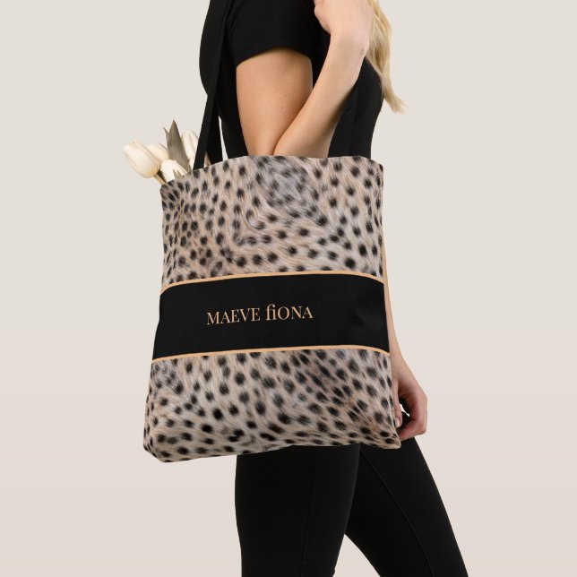 Personlig Chic Gepard Tygkasse (Närbild)