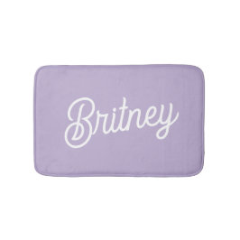 Personlig Chic Lavender Lila Monogram Namn Badrumsmatta