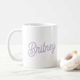 Personlig Chic Lavender Lila Monogram Namn Kaffemugg
