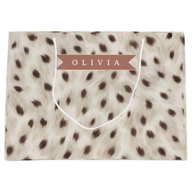 Personlig Chic Neutral Leopard Djurtryck (Framsidan)
