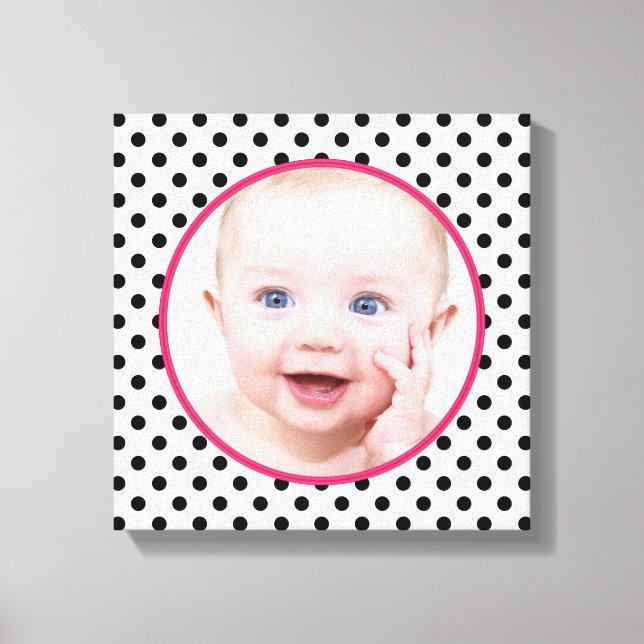 Personlig Chic Polka Dot Baby Photo Bild (Framsida)