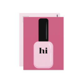 Personlig Chic Trendig Modern Rosa Nagellack Vykort