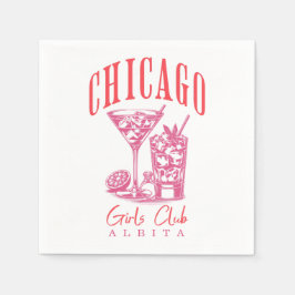 Personlig chicago bachelorette Classic Pappersservett