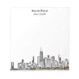 Personlig Chicago Skyline Anteckningsblock