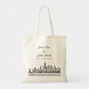 Personlig Chicago Skyline Tygkasse