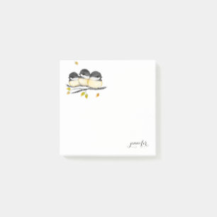 Personlig Chickadee Bird Post it Note Post-it Block