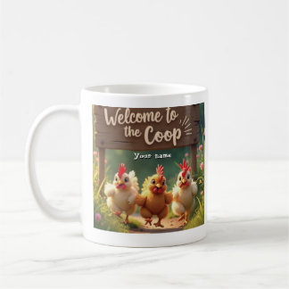Personlig Chicken Coop Mugg - Välkommen till Coo