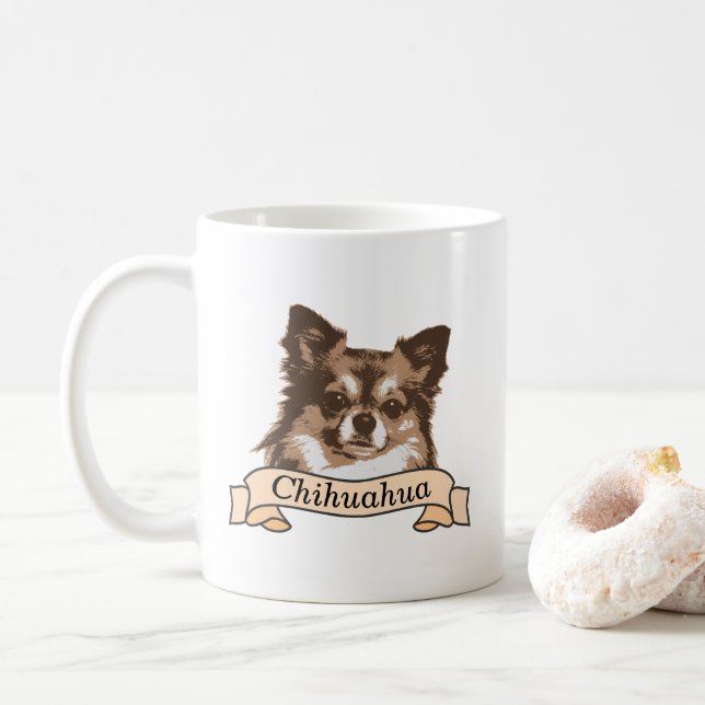 Personlig Chihuahua Hund Kaffemugg (Med munk)