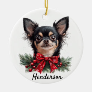Personlig Chihuahua Julgransprydnad Keramik