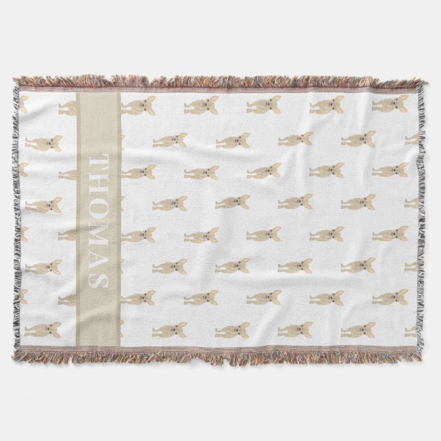 Personlig Chihuahua (Korthårig, Fawn Tan) Filt (Framsidan)