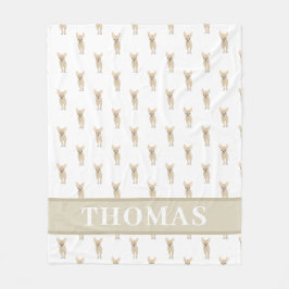 Personlig Chihuahua (Korthårig, Fawn Tan) Fleecefilt