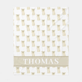 Personlig Chihuahua (Long-Hearing, Fawn) Fleecefilt