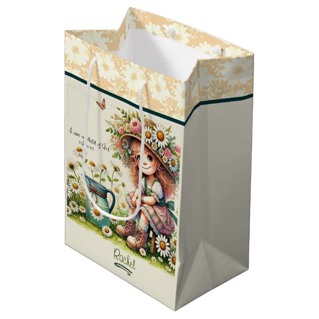 Personlig Child of God daisy Girl (Framsidan Vinklad)