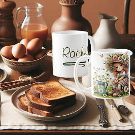 Personlig Child of God daisy Girl Kaffemugg