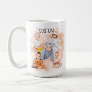 Personlig Child Photo Baby Ansikte Gag Gift for Mo Kaffemugg