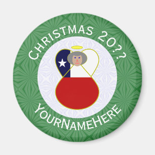 Personlig Chile Abuela Angel Julflagga Magnet
