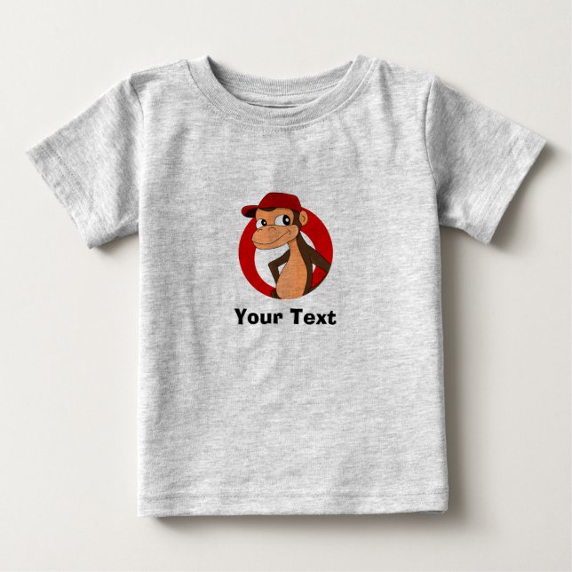Personlig Chimp tecknad Baby T-Shirt (Framsida)