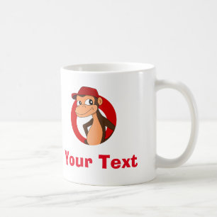 Personlig chimp tecknad kaffe mugg