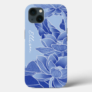 Personlig Chinoiserie Chic Blue Lotus Mandala