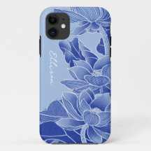Personlig Chinoiserie Chic Blue Lotus Mandala