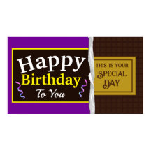 Personlig Chocolate Candy Pub Birthday Banner