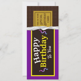 Personlig Chocolate Candy Pub Birthday Card Kort