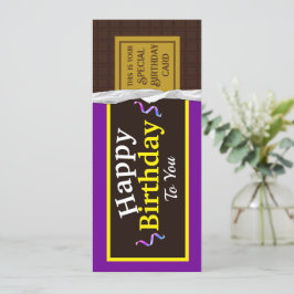 Personlig Chocolate Candy Pub Birthday Card Kort