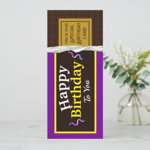 Personlig Chocolate Candy Pub Birthday Card Kort